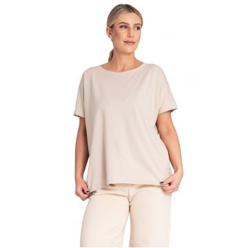 Tricou dama M1164 -  Bumbac/Elastan - Bej -