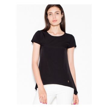 Tricou dama  negru - material usor - cu parti extinse -
