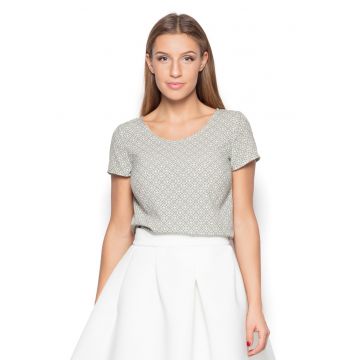 Tricou dama -  Poliester/Elastan - Negru/Alb -