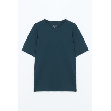 Tricou de bumbac cu decolteu rotund