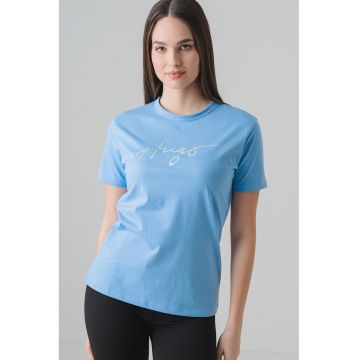 Tricou de bumbac cu imprimeu logo Damacia