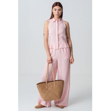 Tricou de in cu nasturi
