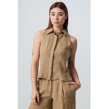 Tricou de in cu nasturi