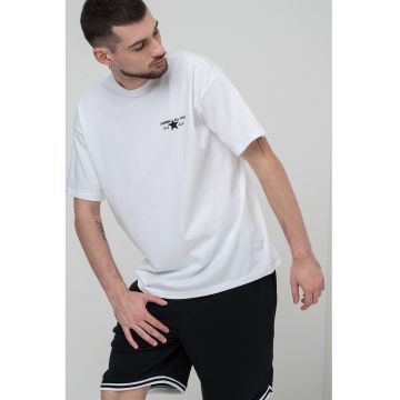 Tricou din amestec de bumbac organic cu imprimeu logo License Plate