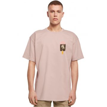 Tricou din bumbac cu decolteu la baza gatului