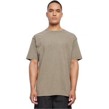 Tricou din bumbac cu decolteu la baza gatului