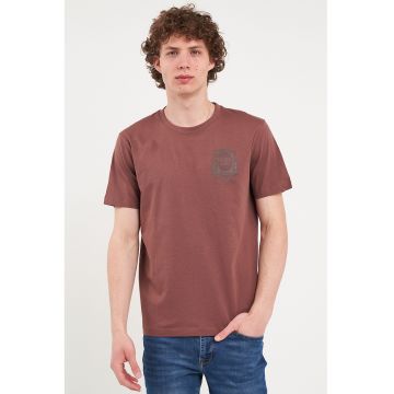 Tricou din bumbac cu imprimeu discret