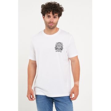 Tricou din bumbac cu imprimeu discret