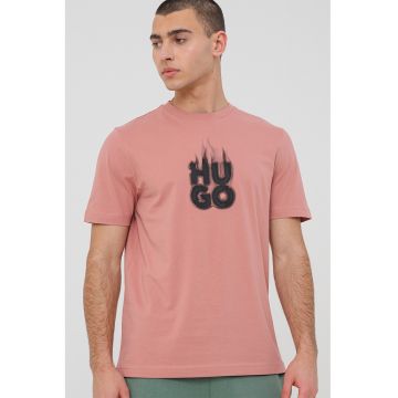 Tricou din bumbac cu model logo Dalayer
