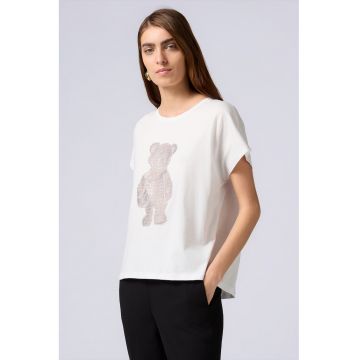 Tricou lejer cu paiete