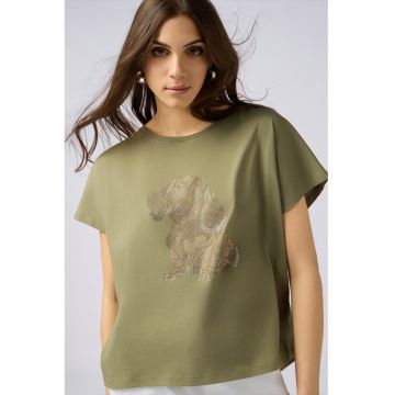 Tricou lejer cu paiete