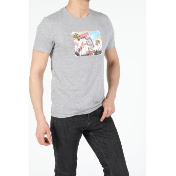 Tricou regular fit cu imprimeu foto
