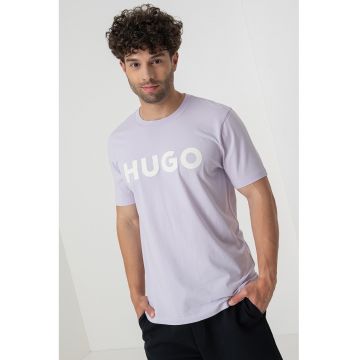 Tricou regular fit cu logo contrastant Dulivio