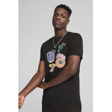 Tricou regular fit de bumbac cu logo