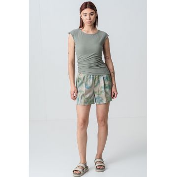 Tricou stroat cu decolteu rotund Sfoglia