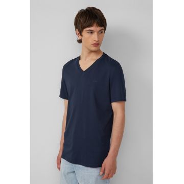 Tricou uni cu decolteu in V