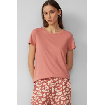 Tricou uni cu decolteu rotund