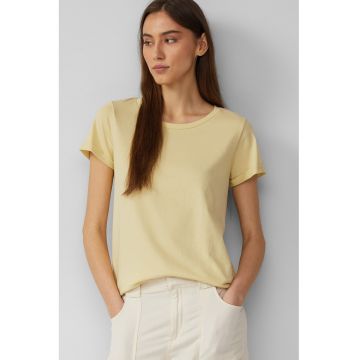 Tricou uni cu decolteu rotund