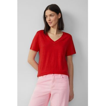 Tricou uni de in cu decolteu in V