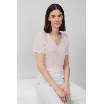 Tricou uni de in cu decolteu in V