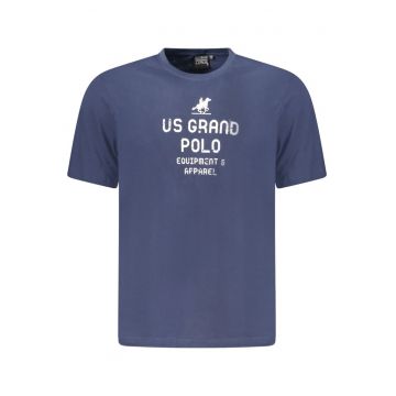 U.S. Grand POLO Tricou barbati cu imprimeu din bumbac - regular fit - bleumarin -
