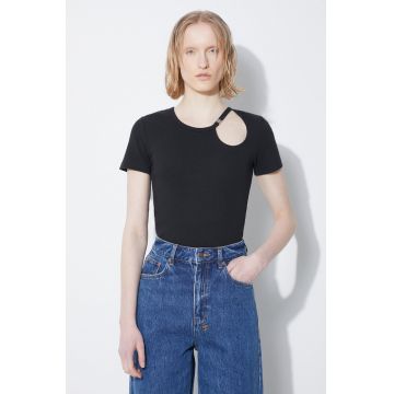 KSUBI tricou Arise Cut Out Ss Tee Black femei, culoarea negru, WSP24TE012