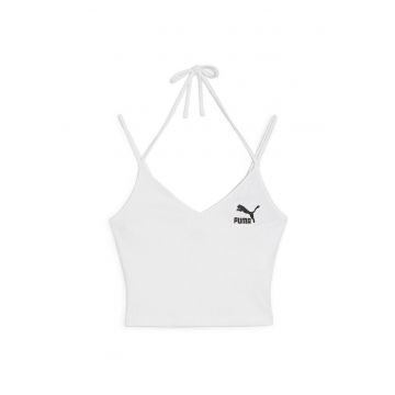 Maiou femei  Classics Ribbed Crop Top 29890 - Alb