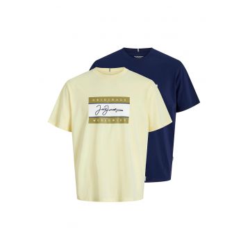 Set de tricouri cu imprimeu logo - 2 piese
