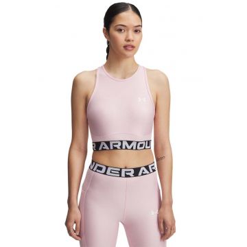 Top crop cu banda logo pentru fitness