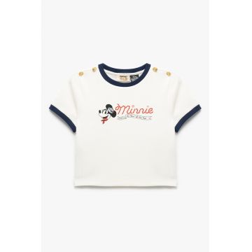 Top crop cu imprimeu Mickey mouse