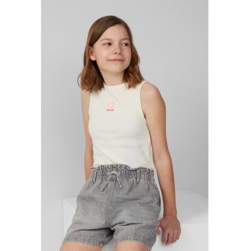 Top din amestec de bumbac cu design discret