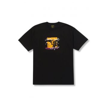 Tricou barbati  Pastichio Medley - bumbac - negru - design original - stil casual -
