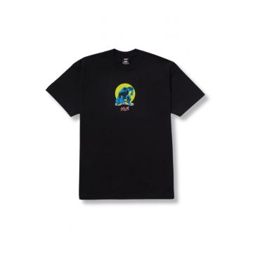 Tricou  bumbac - imprimeu - negru - pentru barbati -