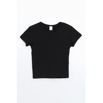 Tricou cambrat cu model uni