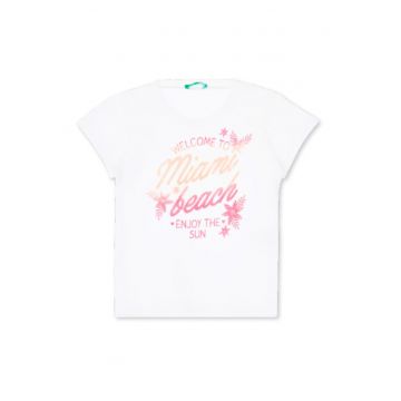 Tricou copii -  Bumbac - Alb - 92cm
