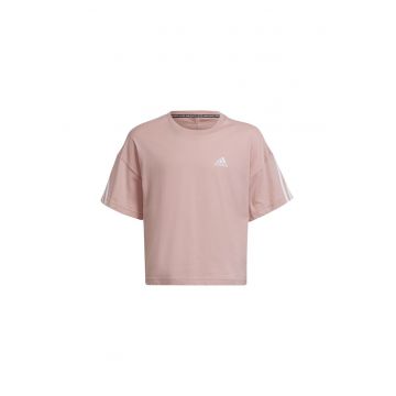 Tricou copii -  bumbac - roz - cu logo