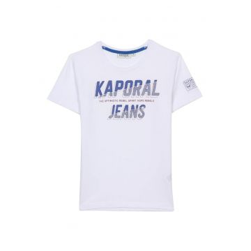 Tricou copii -  imprimeu - alb - bumbac organic -