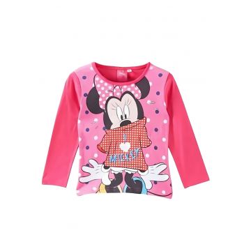 Tricou copii -  Minnie Mouse - imprimeu - roz - bumbac -