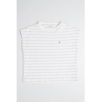 Tricou crop cu dungi