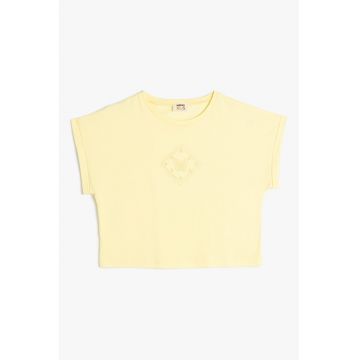 Tricou crop din bumbac