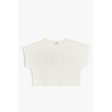 Tricou crop din bumbac