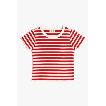 Tricou crop slim fit