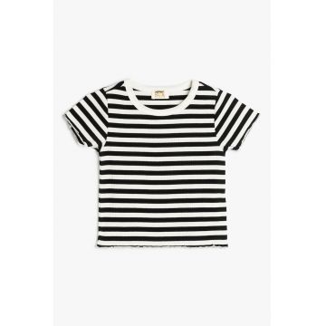 Tricou crop slim fit
