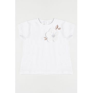 Tricou cu aplicatie in forma de floare