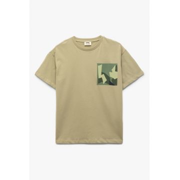 Tricou cu decolteu la baza gatului - de bumbac