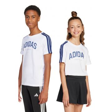 Tricou cu decolteu la baza gatului si logo