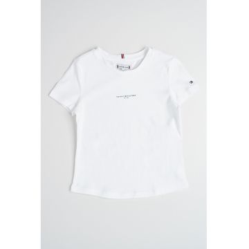 Tricou cu decolteu la baza gatului si logo