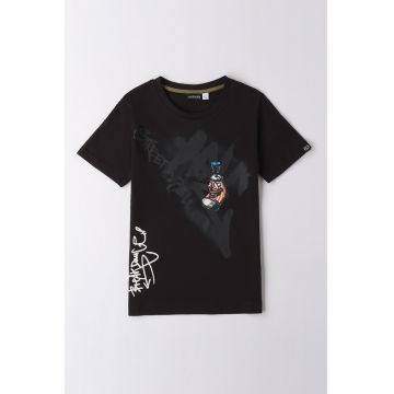 Tricou cu decolteu rotund si imprimeu