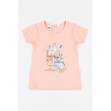Tricou cu decolteu rotund si imprimeu