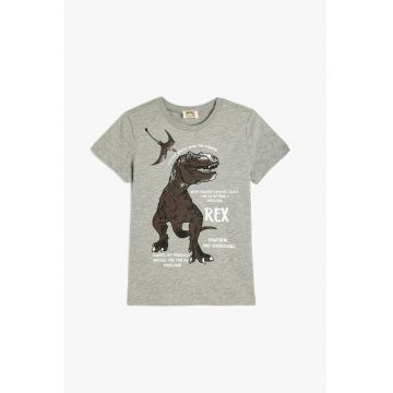 Tricou cu imprimeu cu dinozaur